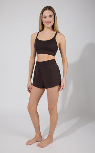 SEAMLESS MAELIS RACERBACK BRA W/ CUPS & RIB DETAIL W/ ADJUSTABLE STRAPS+LIGHTSTREME LOVE & FLUTTER R - 90 Degree by Reflex