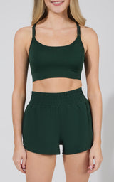SEAMLESS MAELIS RACERBACK BRA W/ CUPS & RIB DETAIL W/ ADJUSTABLE STRAPS+LIGHTSTREME LOVE & FLUTTER R - 90 Degree by Reflex