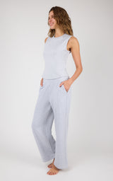 Ribbed Tank & Loop Terry Wide Leg Pant Set
