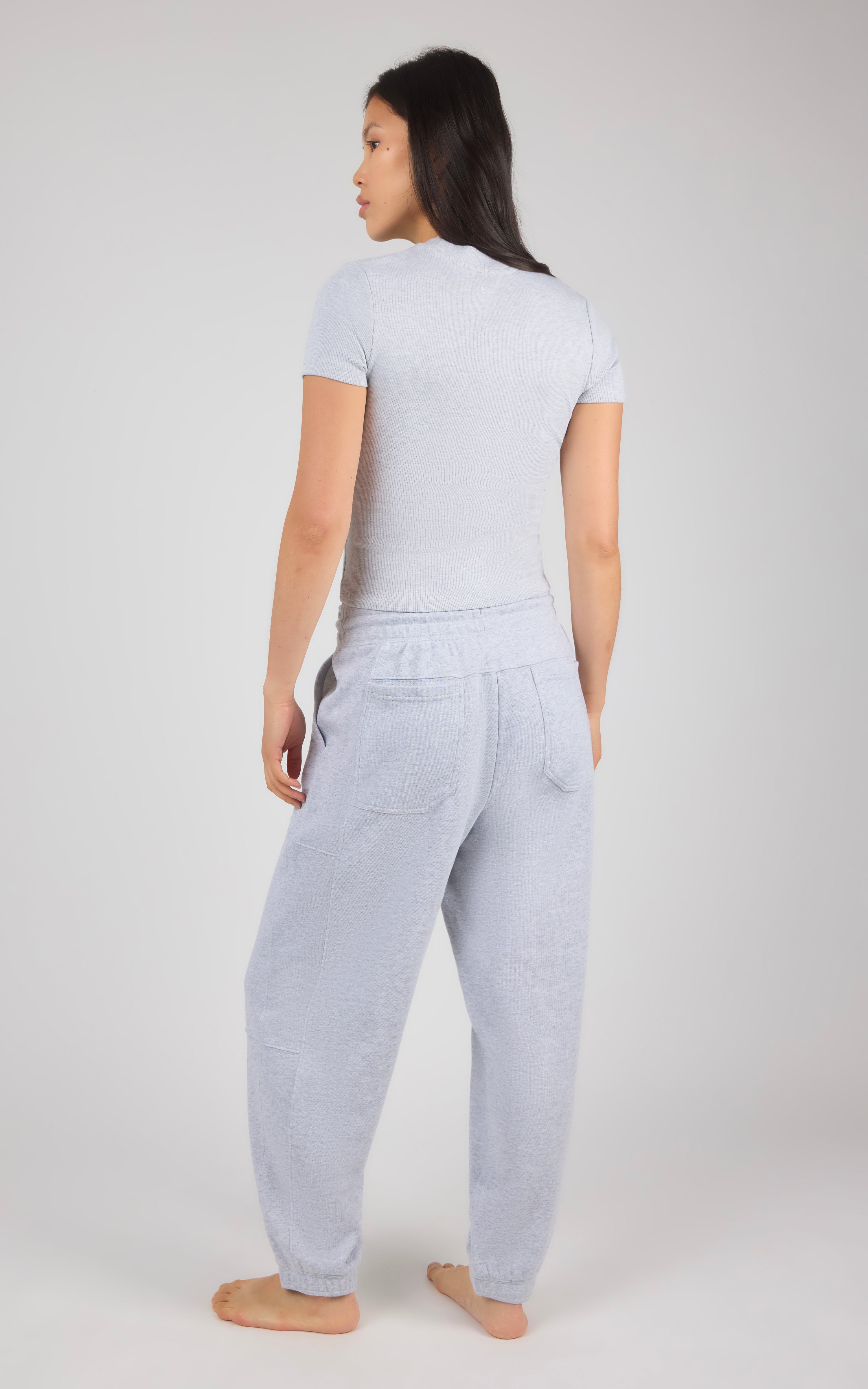 Mochi Rib Daily Flow Short Sleeve & Barrel Jogger Set - 90 Degree by Reflex