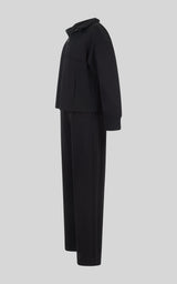 Girls 3 PC Softlite Alara Half-Zip, Noa Wide Leg Pant & Bag Set - Black Combo - 4