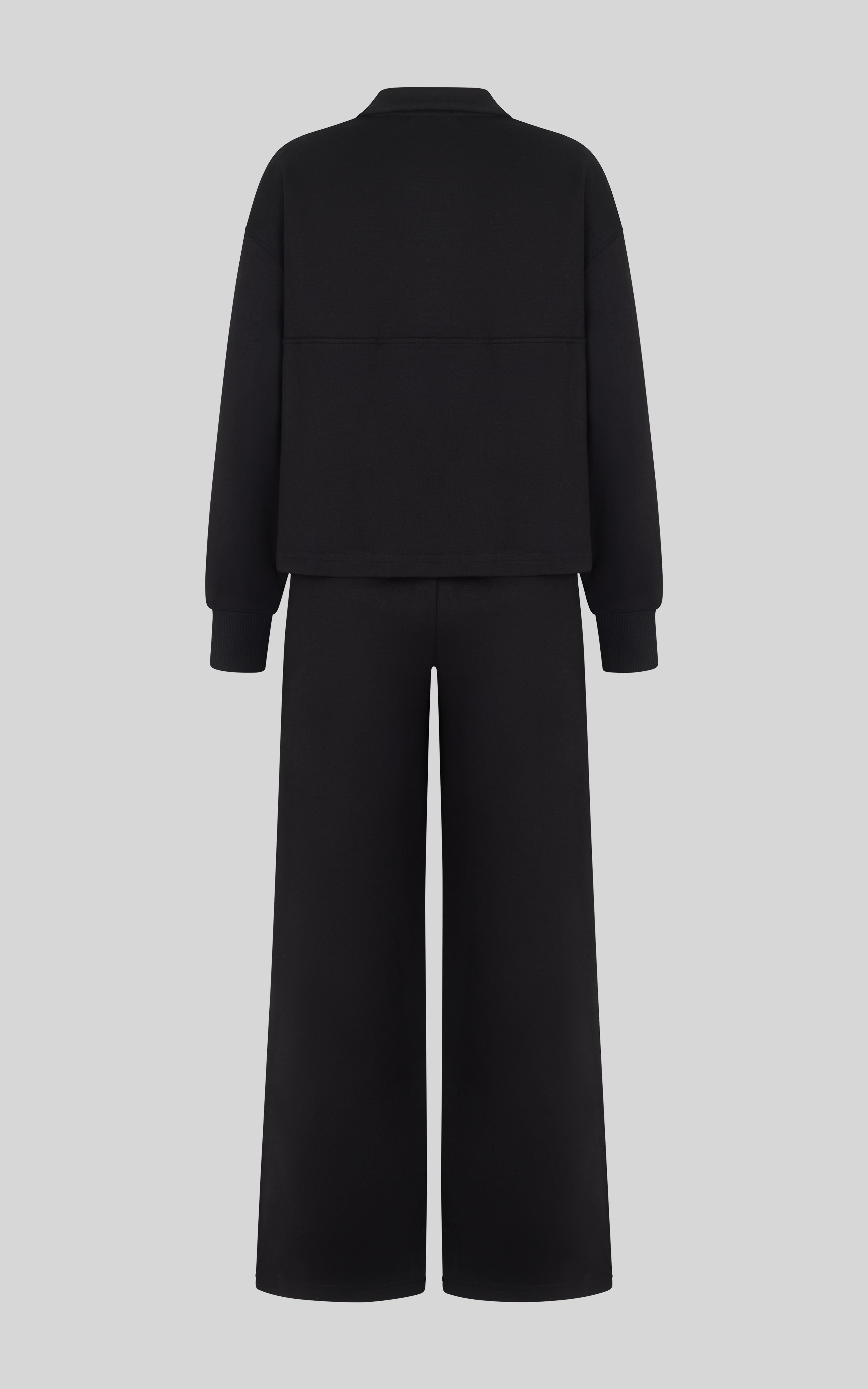 Girls 3 PC Softlite Alara Half-Zip, Noa Wide Leg Pant & Bag Set - Black Combo - 3