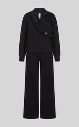 Girls Softlite Alara Half-Zip & Noa Pant Set - BLACK COMBO