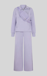 Girls Softlite Alara Half-Zip & Noa Pant Set - HTR.HEIRLOOM LILAC