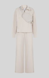 Girls Softlite Alara Half-Zip & Noa Pant Set - HTR.NACREOUS CLOUD