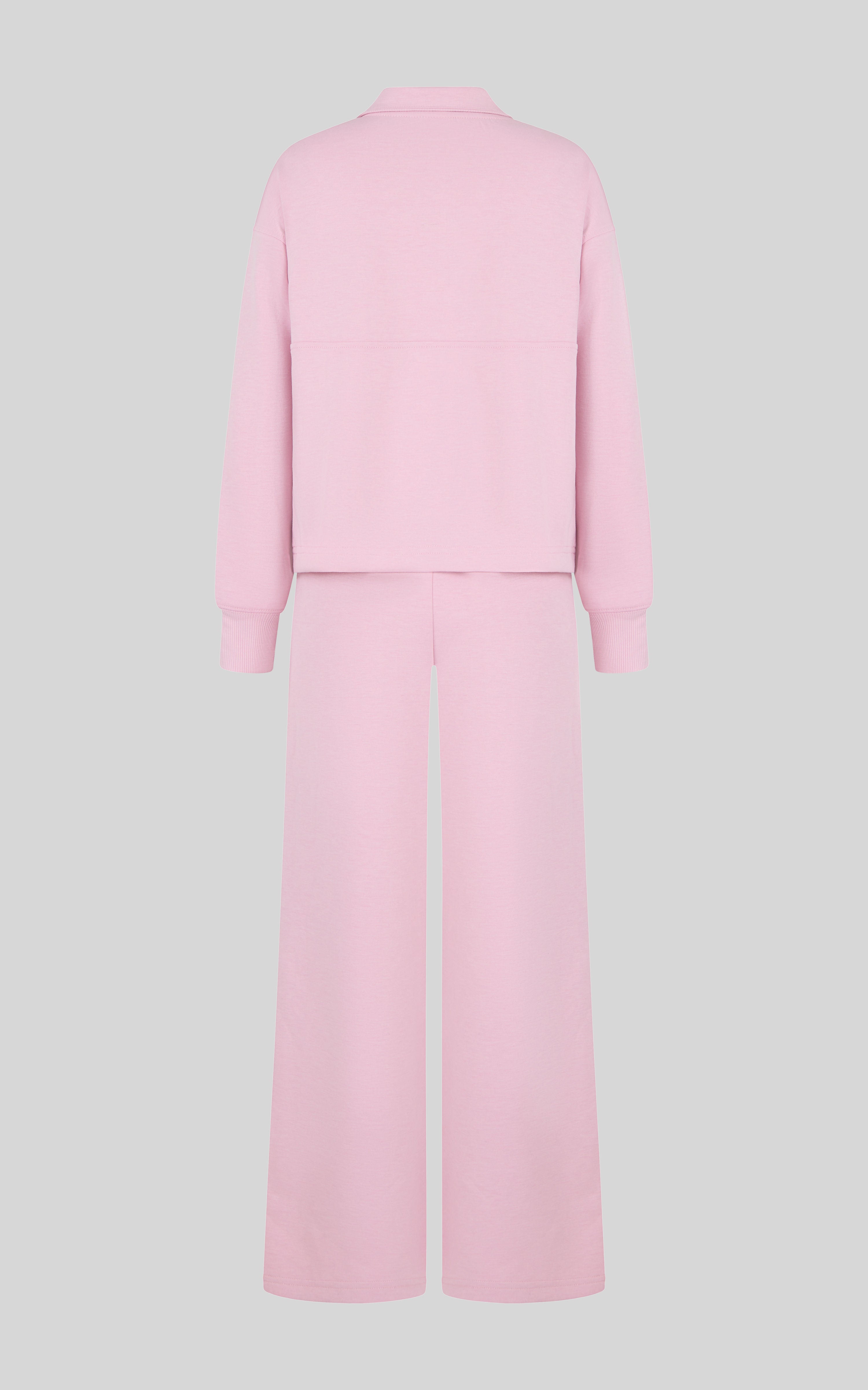 Girls 3 PC Softlite Alara Half-Zip, Noa Wide Leg Pant & Bag Set - Htr.Bleached Mauve - 4