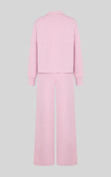 Girls 3 PC Softlite Alara Half-Zip, Noa Wide Leg Pant & Bag Set - Htr.Bleached Mauve - 4
