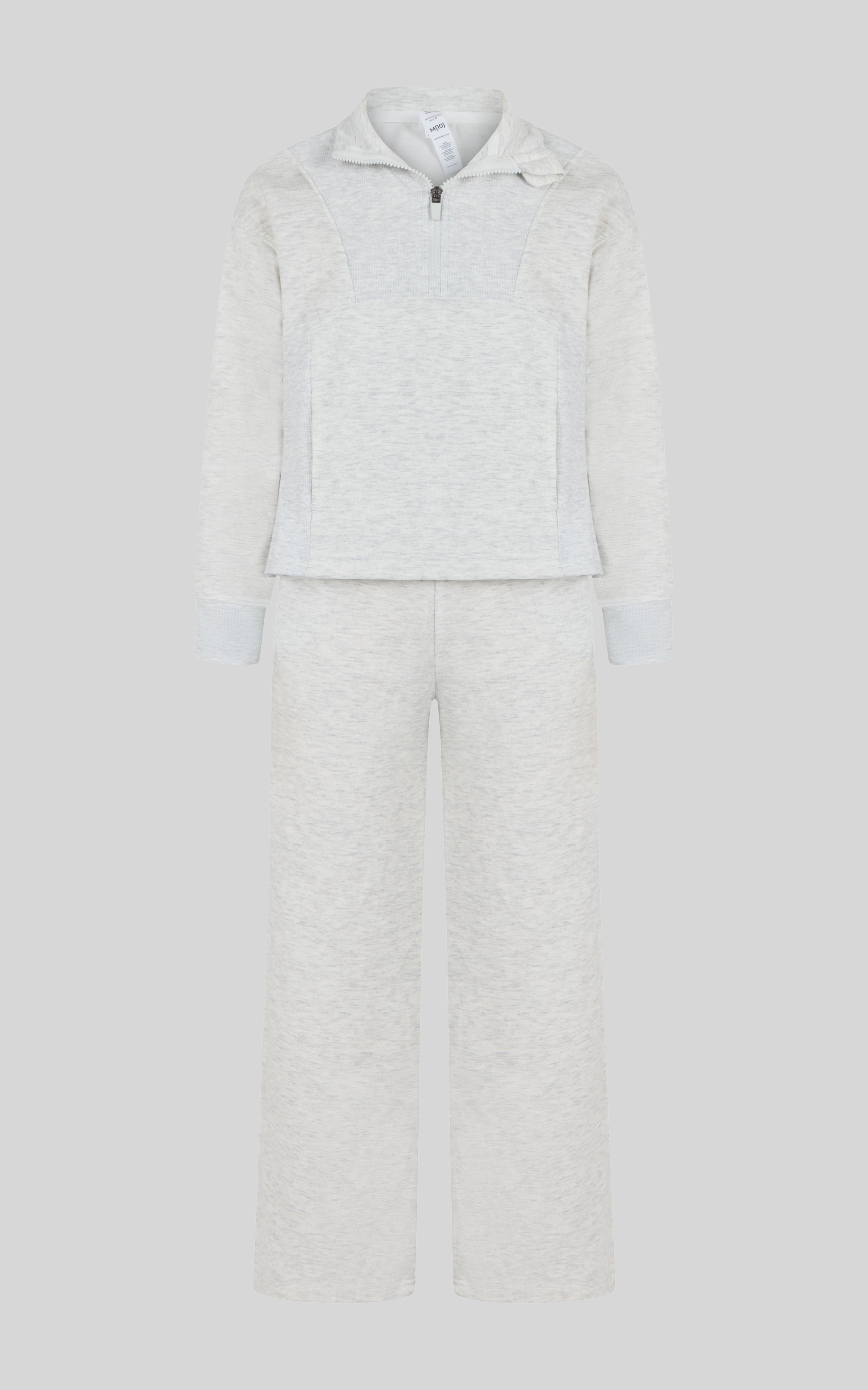 Girls 3 PC Softlite Alara Half-Zip, Noa Wide Leg Pant & Bag Set - Htr.Lt.Grey Combo - 2