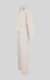 Girls 3 PC Softlite Alara Half-Zip, Noa Wide Leg Pant & Bag Set - Htr.Nacreous Clouds - 4