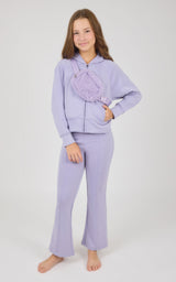 Girls Softlite Kaelia Full-Zip Hoodie Set - HTR.HEIRLOOM LILAC