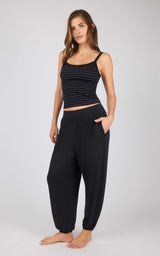 Ribbed Replay Tank & Brushed Jersey Jogger Set