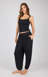 Ribbed Replay Tank & Brushed Jersey Jogger Set