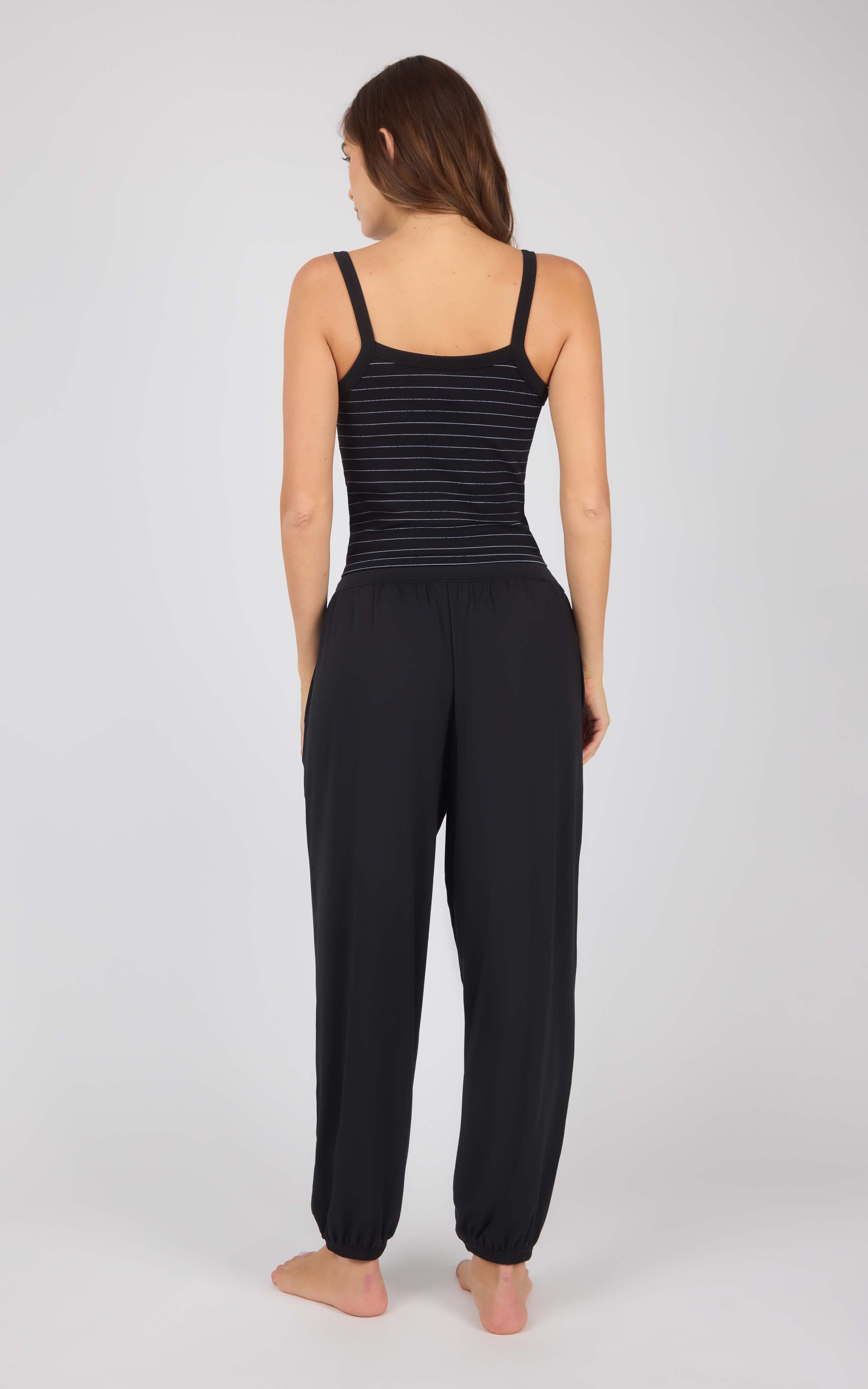 Ribbed Replay Tank & Brushed Jersey Jogger Set - 90 Degree by Reflex