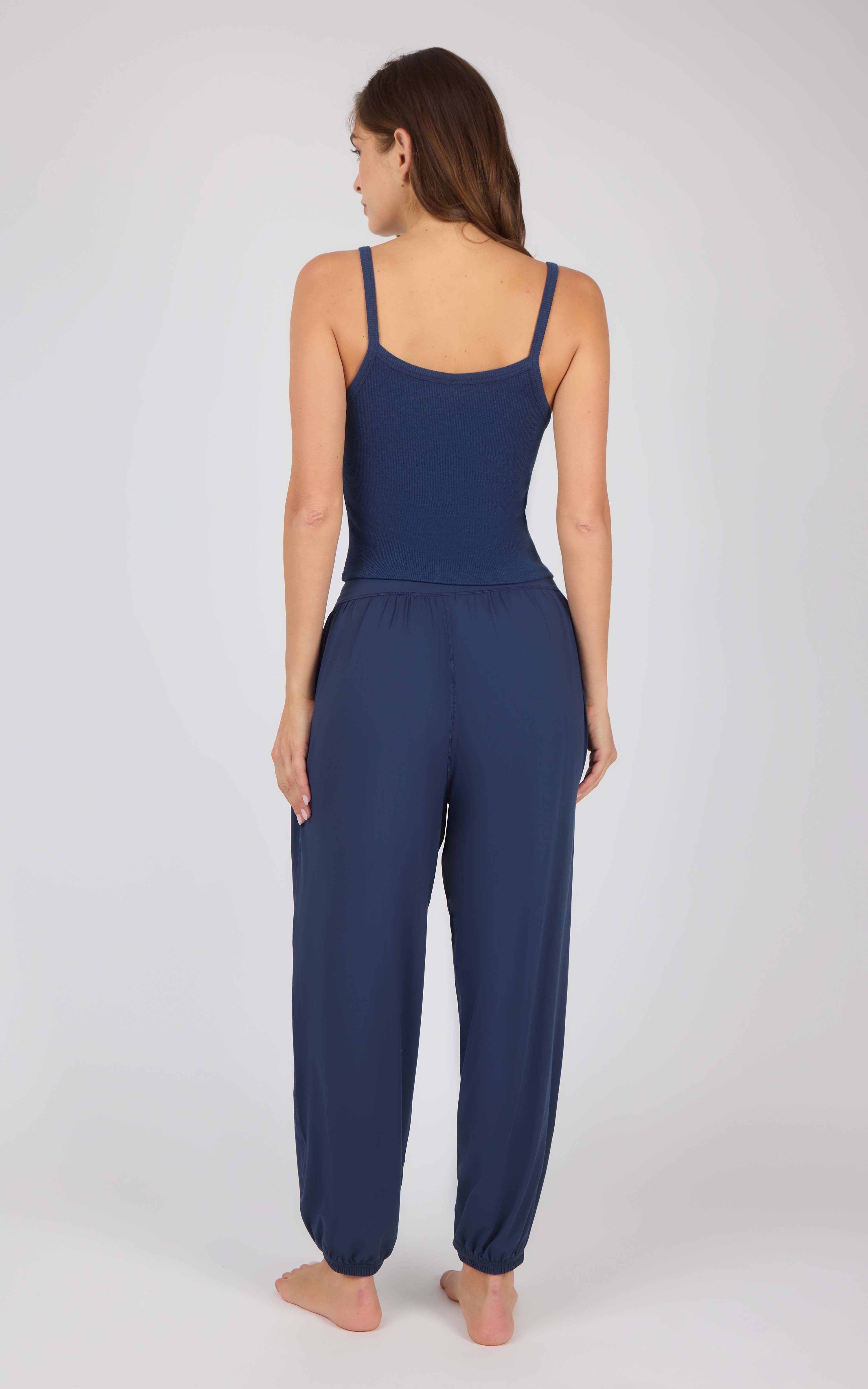 Ribbed Replay Tank & Brushed Jersey Jogger Set - 90 Degree by Reflex