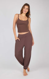 Ribbed Replay Tank & Brushed Jersey Jogger Set