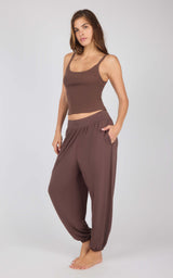Ribbed Replay Tank & Brushed Jersey Jogger Set