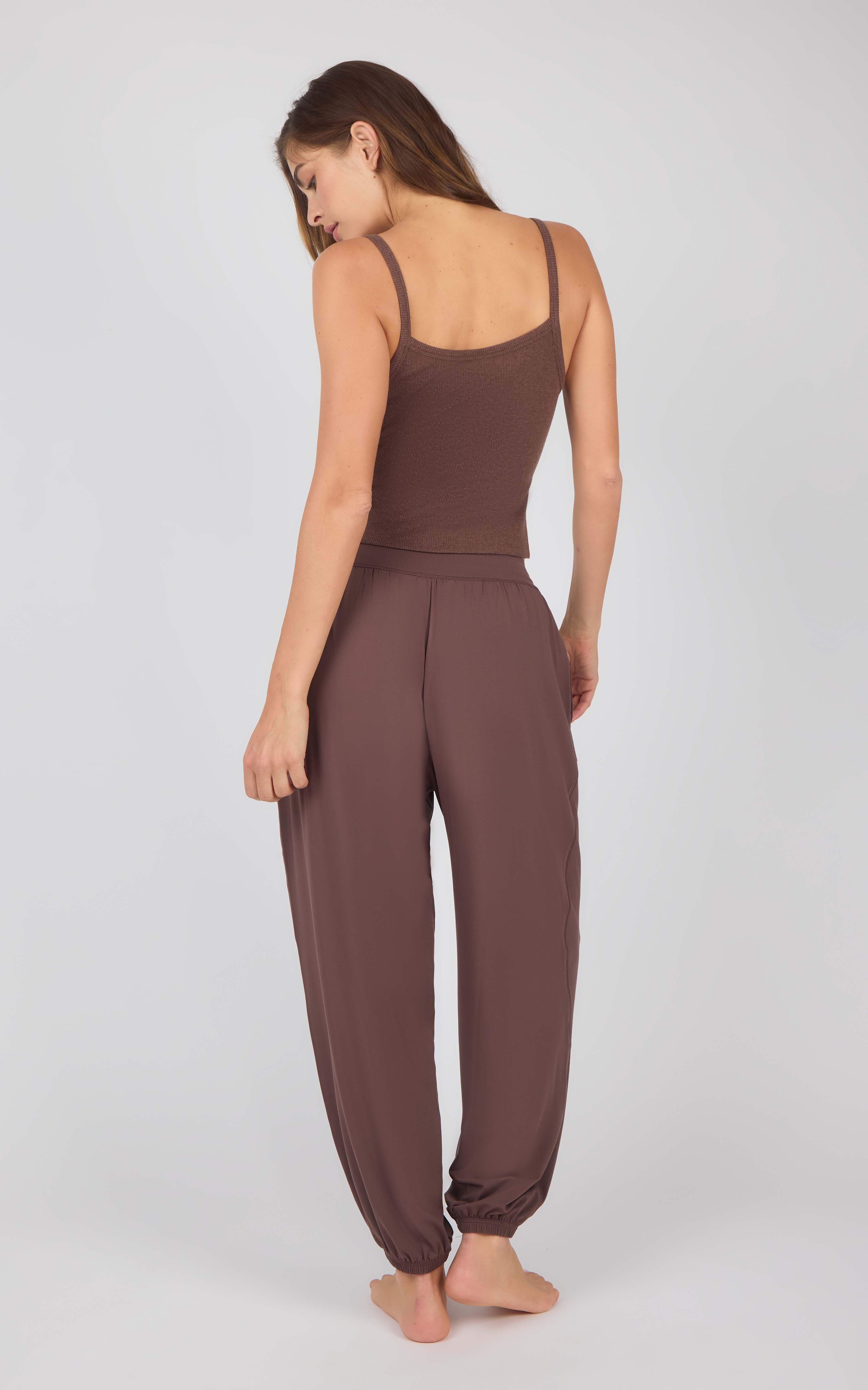 Ribbed Replay Tank & Brushed Jersey Jogger Set - 90 Degree by Reflex