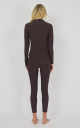 Chill Tech Rib Audra Half Zip Jacket & Everyday Ankle Tight Set - 90 Degree by Reflex
