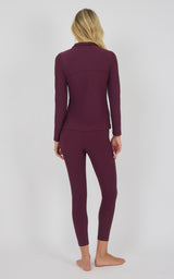 Chill Tech Rib Audra Half Zip Jacket & Everyday Ankle Tight Set - 90 Degree by Reflex