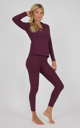 Chill Tech Rib Audra Half Zip Jacket & Everyday Ankle Tight Set - 90 Degree by Reflex