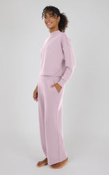 Sandwash Softlite Mock Neck Long Sleeve & Wide Leg Ankle Pant Set image