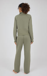 Bentley Fleece Camille Half Zip Jacket & Straight Leg Pant Set