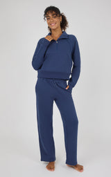 Bentley Fleece Camille Half Zip Jacket & Straight Leg Pant Set