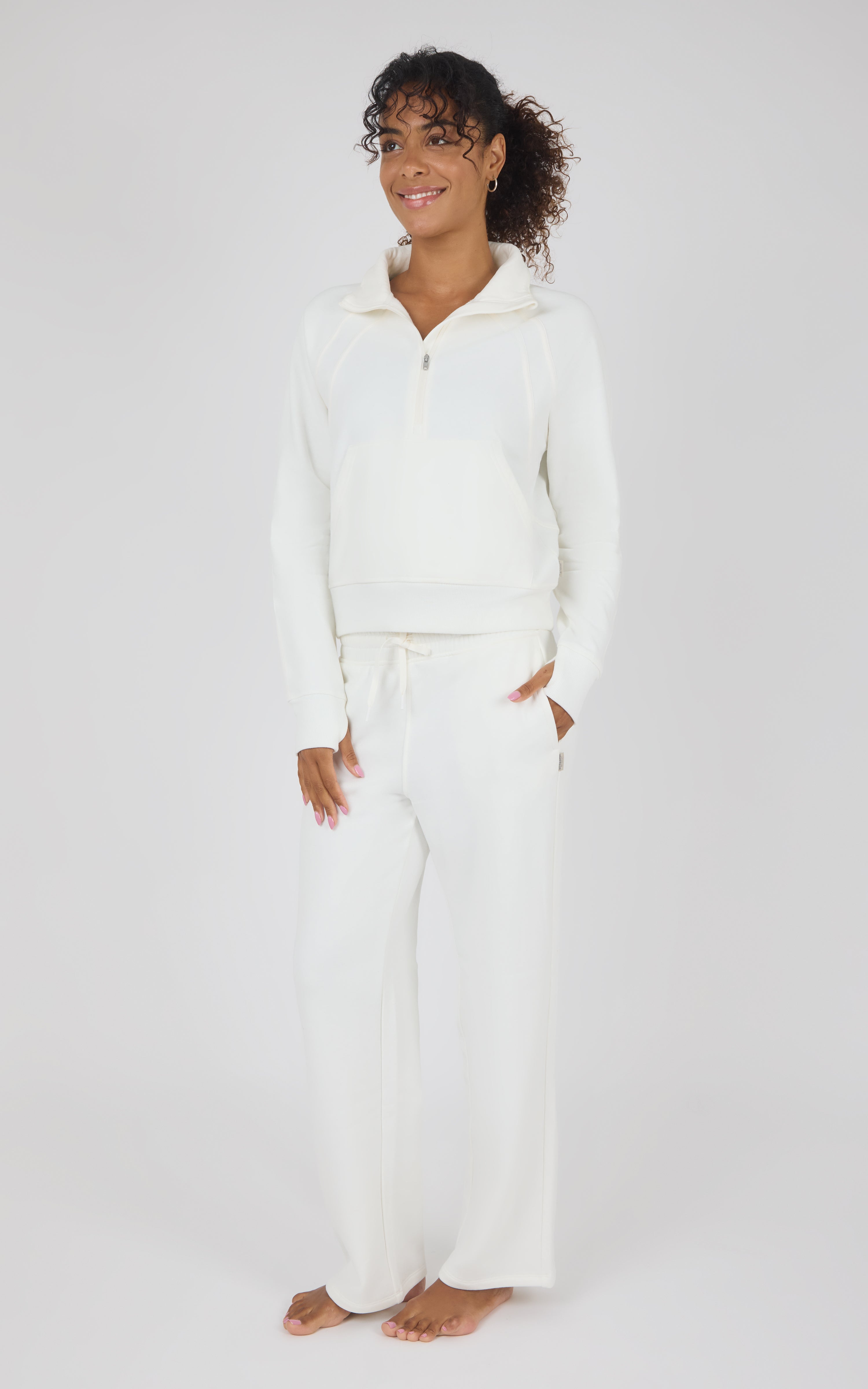 Bentley Fleece Camille Half Zip Jacket & Straight Leg Pant Set