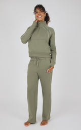Bentley Fleece Camille Half Zip Jacket & Straight Leg Pant Set