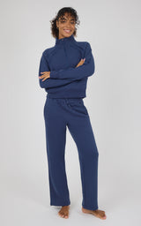 Bentley Fleece Camille Half Zip Jacket & Straight Leg Pant Set