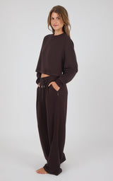 Aspen Plush Marvelle Crew Neck Top & Straight Pant Set - 90 Degree by Reflex