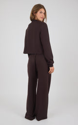 Aspen Plush Marvelle Crew Neck Top & Straight Pant Set - 90 Degree by Reflex
