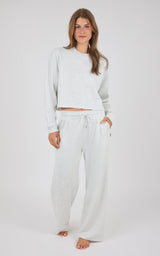Aspen Plush Marvelle Crew Neck Top & Straight Pant Set - 90 Degree by Reflex