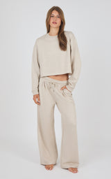Aspen Plush Marvelle Crew Neck Top & Straight Pant Set - 90 Degree by Reflex