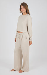 Aspen Plush Marvelle Crew Neck Top & Straight Pant Set - 90 Degree by Reflex