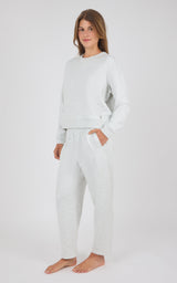 Aspen Plush Reset Crewneck Top & Tapered Pant Set - 90 Degree by Reflex