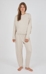 Aspen Plush Reset Crewneck Top & Tapered Pant Set - 90 Degree by Reflex