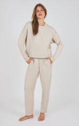 Aspen Plush Reset Crewneck Top & Tapered Pant Set - 90 Degree by Reflex