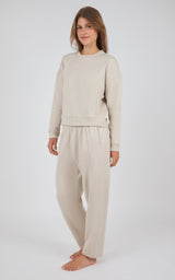 Aspen Plush Reset Crewneck Top & Tapered Pant Set - 90 Degree by Reflex
