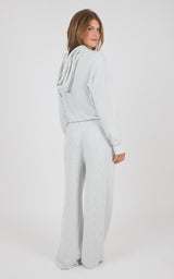 Aspen Fleece Alix Hoodie Jacket & Daya Wide Leg Pant Set - 90 Degree by Reflex