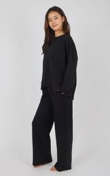Softlite Fleece Crew Long Sleeve & Timeless Wide Leg Pant Set