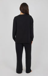 Softlite Fleece Crew Long Sleeve & Timeless Wide Leg Pant Set