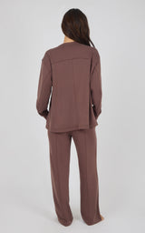Softlite Fleece Crew Long Sleeve & Timeless Wide Leg Pant Set