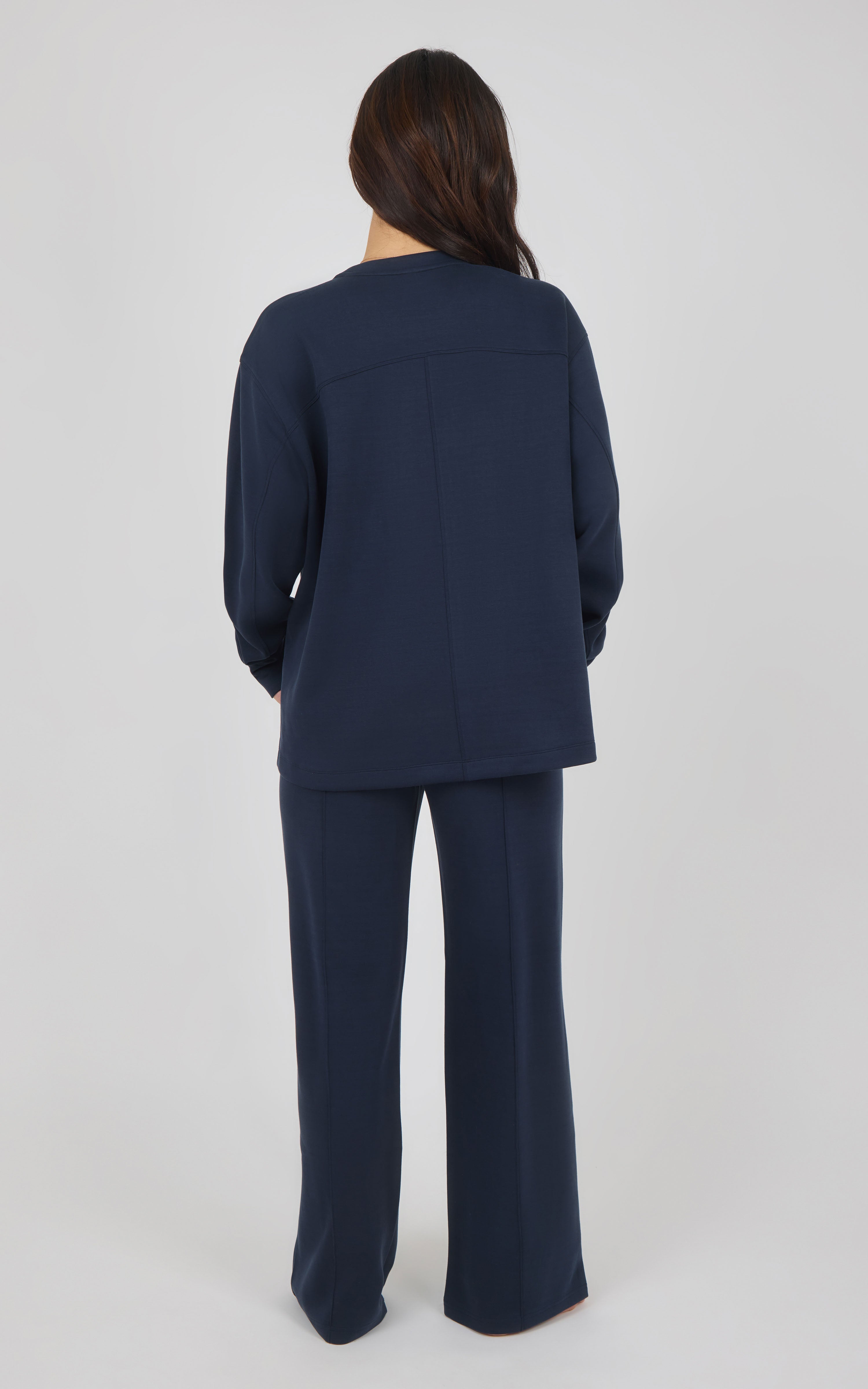 Softlite Fleece Crew Long Sleeve & Timeless Wide Leg Pant Set