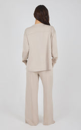 Softlite Fleece Crew Long Sleeve & Timeless Wide Leg Pant Set