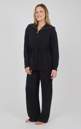 Softlite Fleece Cinched Waist Jacket & Sasha Wide Leg Pant Set