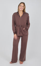 Softlite Fleece Cinched Waist Jacket & Sasha Wide Leg Pant Set