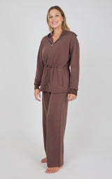 Softlite Fleece Cinched Waist Jacket & Sasha Wide Leg Pant Set