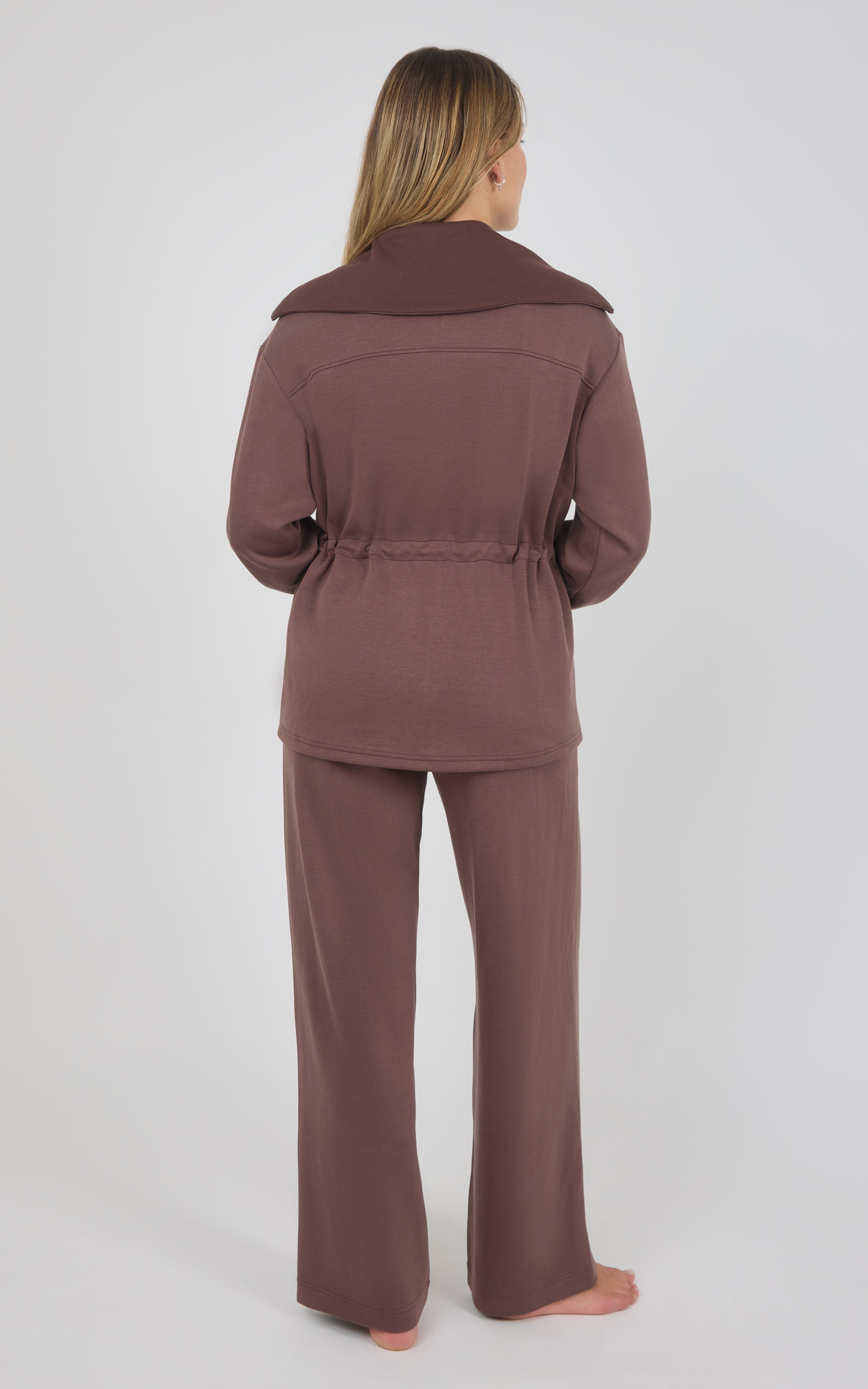 Softlite Fleece Cinched Waist Jacket & Sasha Wide Leg Pant Set