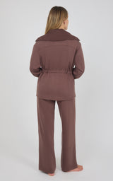 Softlite Fleece Cinched Waist Jacket & Sasha Wide Leg Pant Set